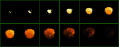 Explosion frames in a single image